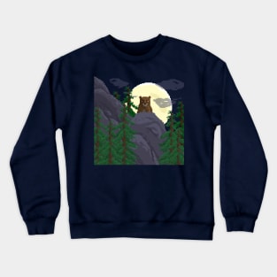 Pixel Art Mountain Lion Crewneck Sweatshirt